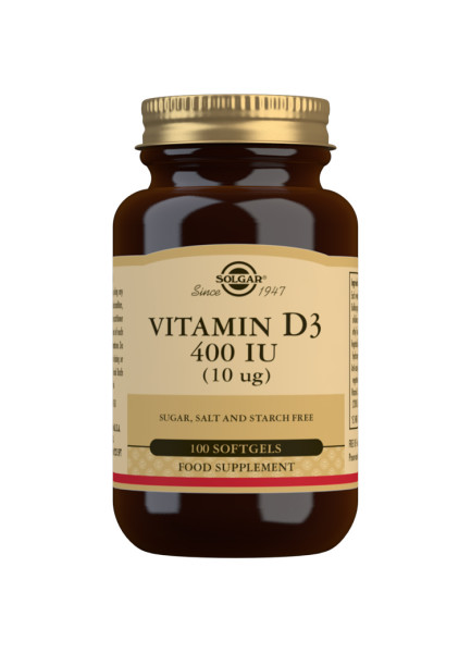 Solgar Vitamin D3 400IU 100 softgels