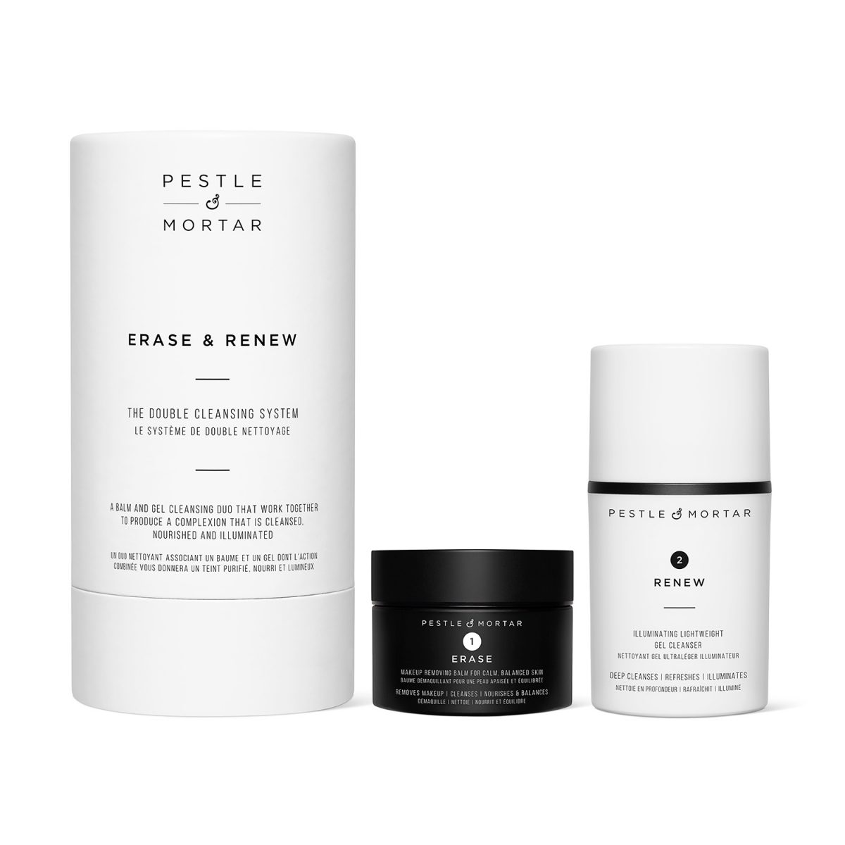 Pestle and Mortar Erase and Renew- The double cleansing system