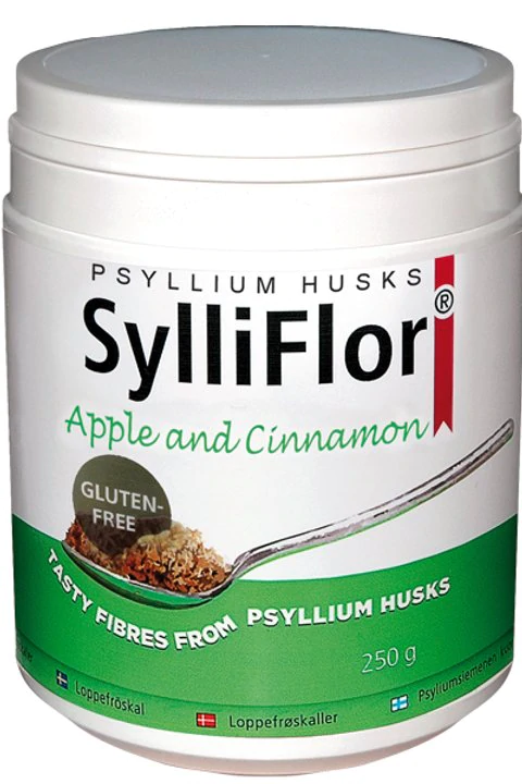 SylliFlor Psyllium Husks - 250g Tub Apple and Cinnamon