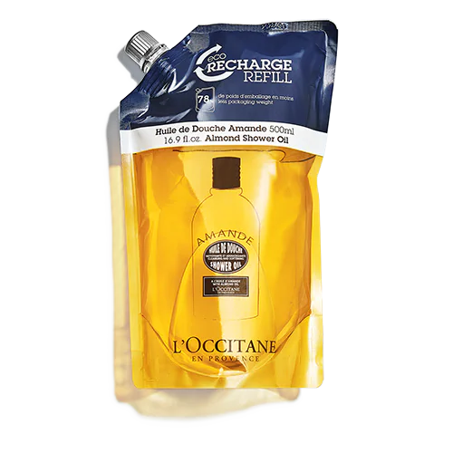 L'occiatne Almond Shower Oil Refill 500ml